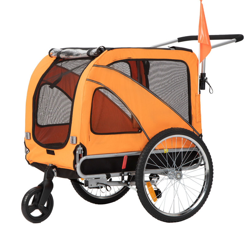 Sepnine Pet Dog Bike Trailer Orange